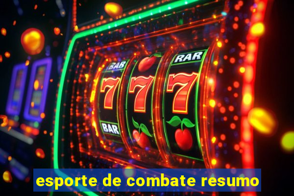 esporte de combate resumo